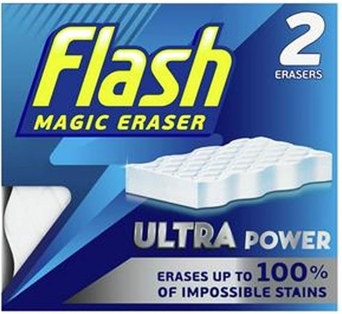 Flash Magic Eraser Sponge | Ultra Power Magic Sponge | 1x2 Pack of sponges